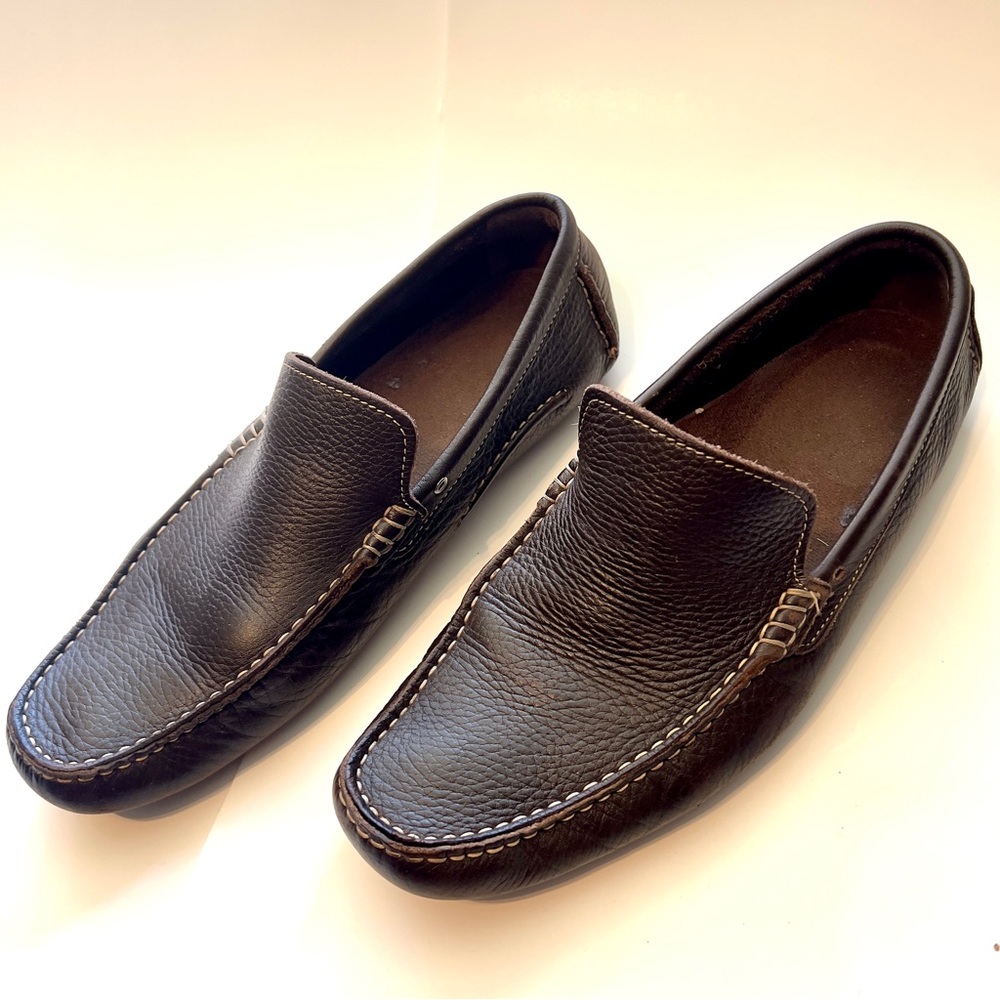 Leather driving style loafer